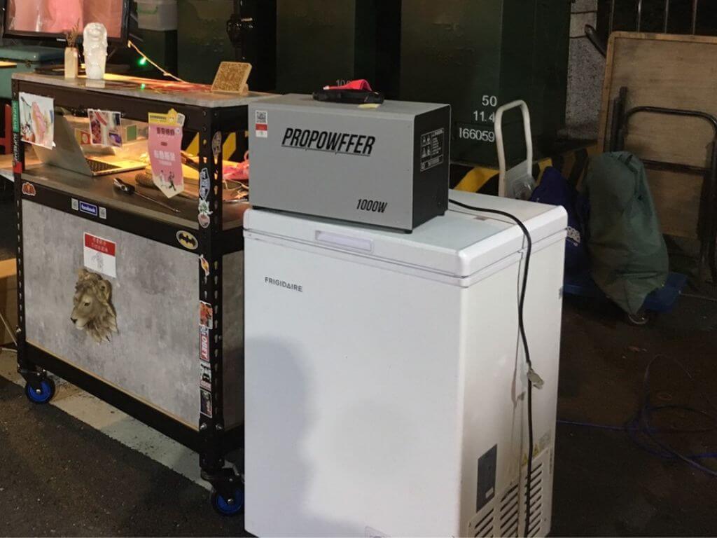高功率移動儲能電源
大功率AC輸出vs冰箱
攤販